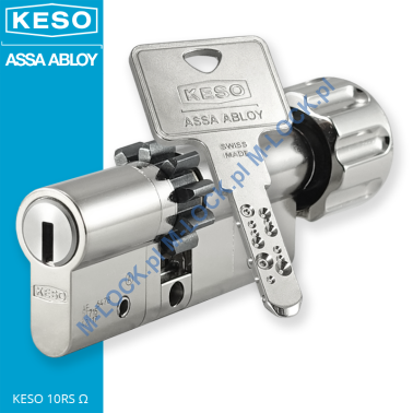KESO 10RS Omega 35/45G1ZN (80 mm), wkładka patentowa z gałką
