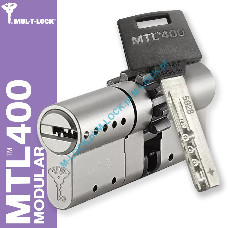 MUL-T-LOCK MTL400 Modular 33/43ZN (76 mm), wkładka patentowa do drzwi WITEX Super-Lock