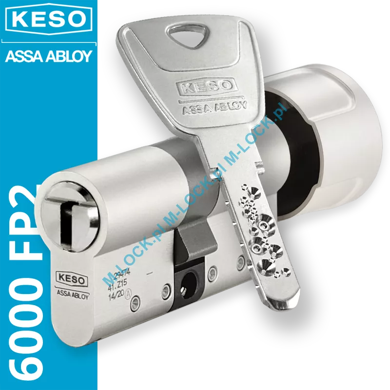 KESO 6000 FP2 - wkładka patentowa z pokrętłem, kolor: nikiel (konfigurator)