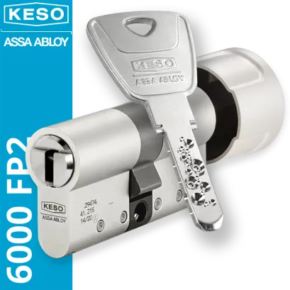 KESO 6000 FP2 - wkładka patentowa z pokrętłem, kolor: nikiel (konfigurator)