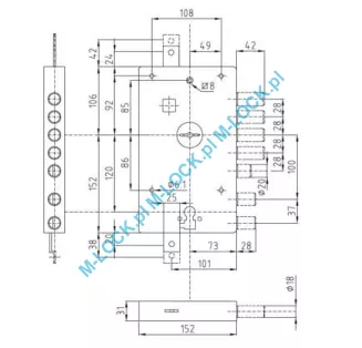 ATRA 197, zamek do drzwi DIERRE ASSO 3 (bez wkładki MIA) - 4