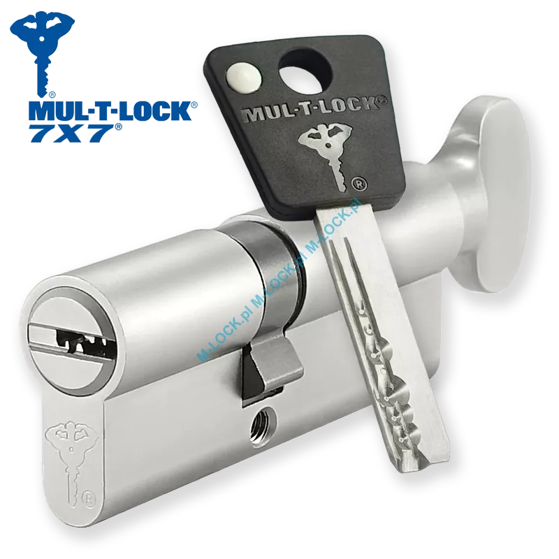 MUL-T-LOCK 7X7 35/50G1NN (85 mm), wkładka patentowa z gałką