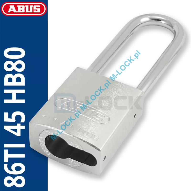ABUS-86TI-45/HB80 TITALIUM / kłódka bez wkładki