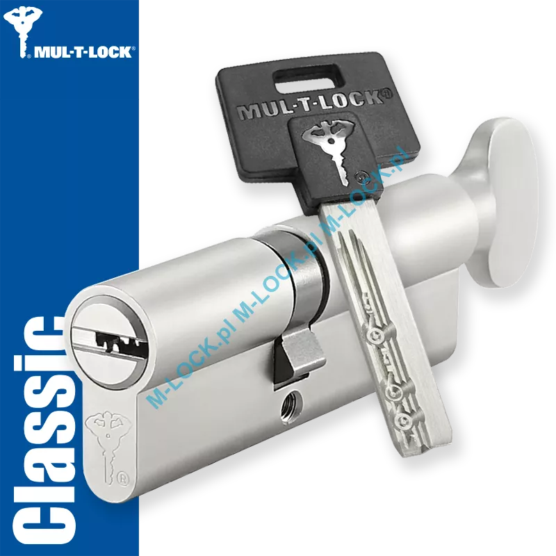 MUL-T-LOCK Classic 40/50G1NN (90 mm), wkładka patentowa z pokrętłem (wzmocniona)