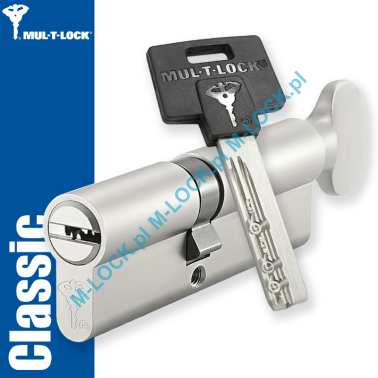 MUL-T-LOCK Classic 40/50G1NN (90 mm), wkładka patentowa z pokrętłem (wzmocniona)
