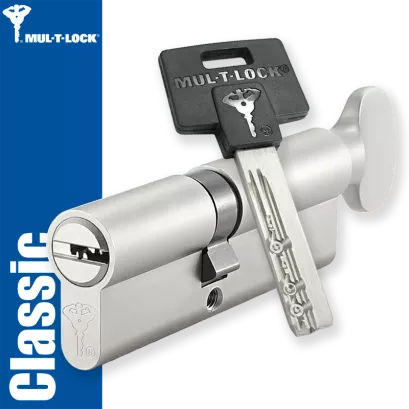MUL-T-LOCK Classic 40/50G1NN (90 mm), wkładka patentowa z pokrętłem (wzmocniona)