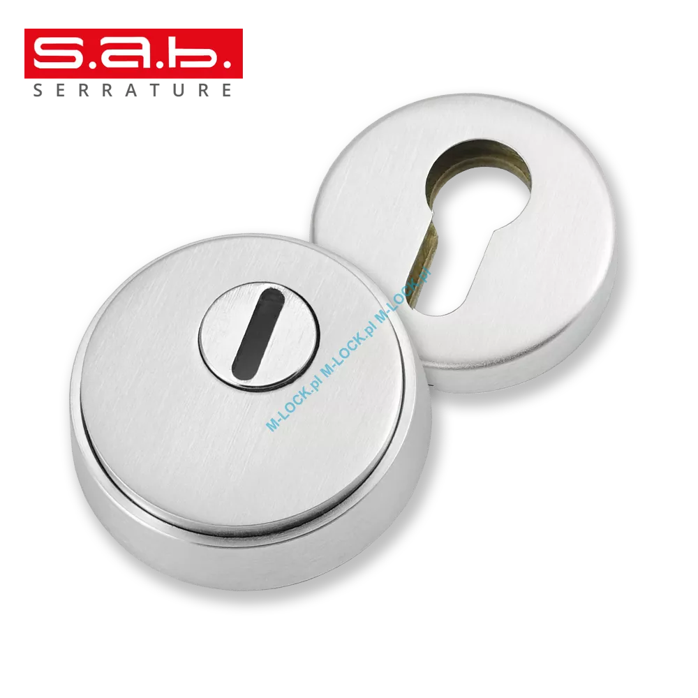 S.A.B. 304-CS, rozeta antywłamaniowa (chrom satyna)