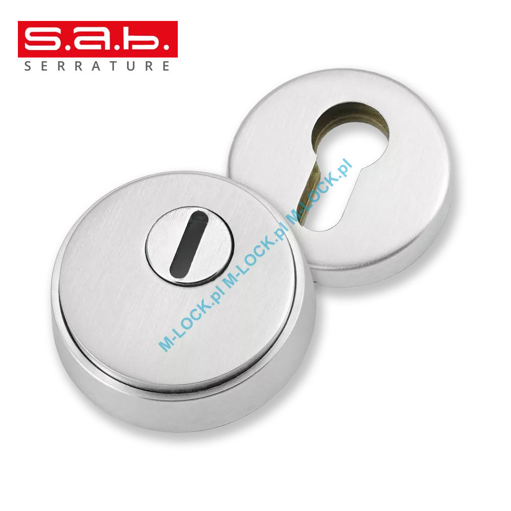 S.A.B. 304-CS, rozeta antywłamaniowa (chrom satyna)