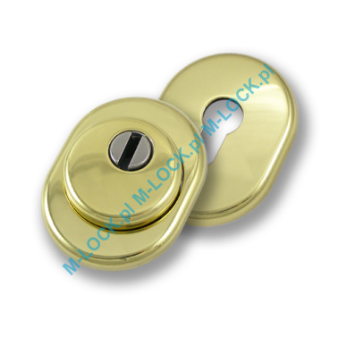 Szyld antywłamaniowy PROTECTOR AF-0138-OLV, mosiądz błyszczący