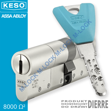 KESO 8000S Omega2 COLOR 30/45NNC (75 mm), wkładka patentowa do drzwi Dierre