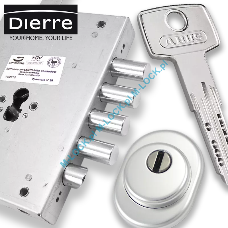 ZESTAW Nr 103A do drzwi Dierre - ABUS D10 PS (montaż Warszawa)