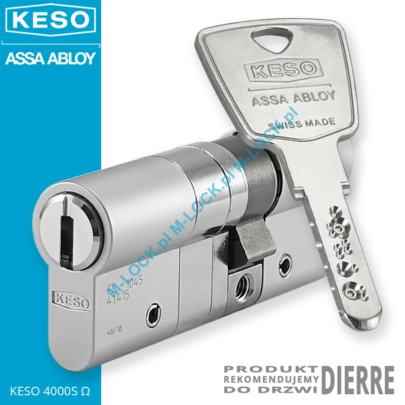 KESO 4000S Omega 30/45NN (75 mm), wkładka patentowa do drzwi Dierre