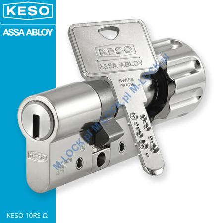 KESO 10RS Omega 30/30G1NN (60 mm), wkładka patentowa z gałką