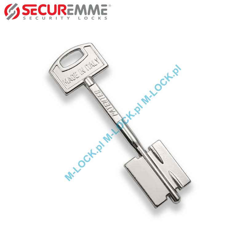 SECUREMME Securmap-patent (40 mm), klucz surowy-dwupiórowy