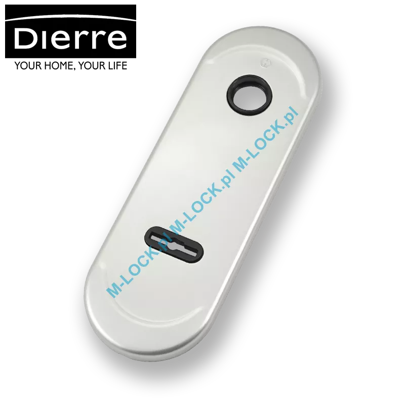 Dierre NEW CRETA, szyld zewnętrzny na klucz dwupiórowy, (chrom matowy)