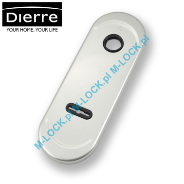Dierre NEW CRETA, szyld zewnętrzny na klucz dwupiórowy, (chrom matowy)