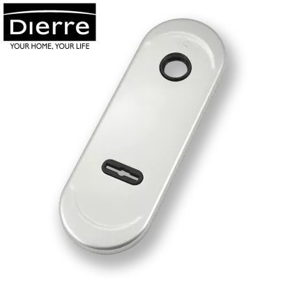 Dierre NEW CRETA, szyld zewnętrzny na klucz dwupiórowy, (chrom matowy)