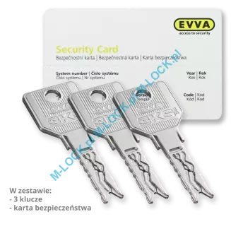 EVVA 3KSplus 31/31NN (62 mm), wkładka patentowa - 2