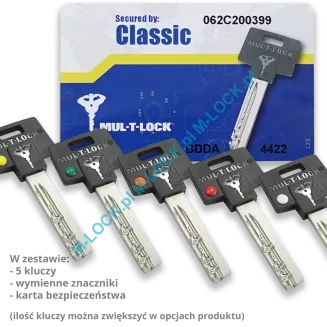 ZESTAW Nr 105B do drzwi Dierre - MUL-T-LOCK Classic (montaż Warszawa) - 2