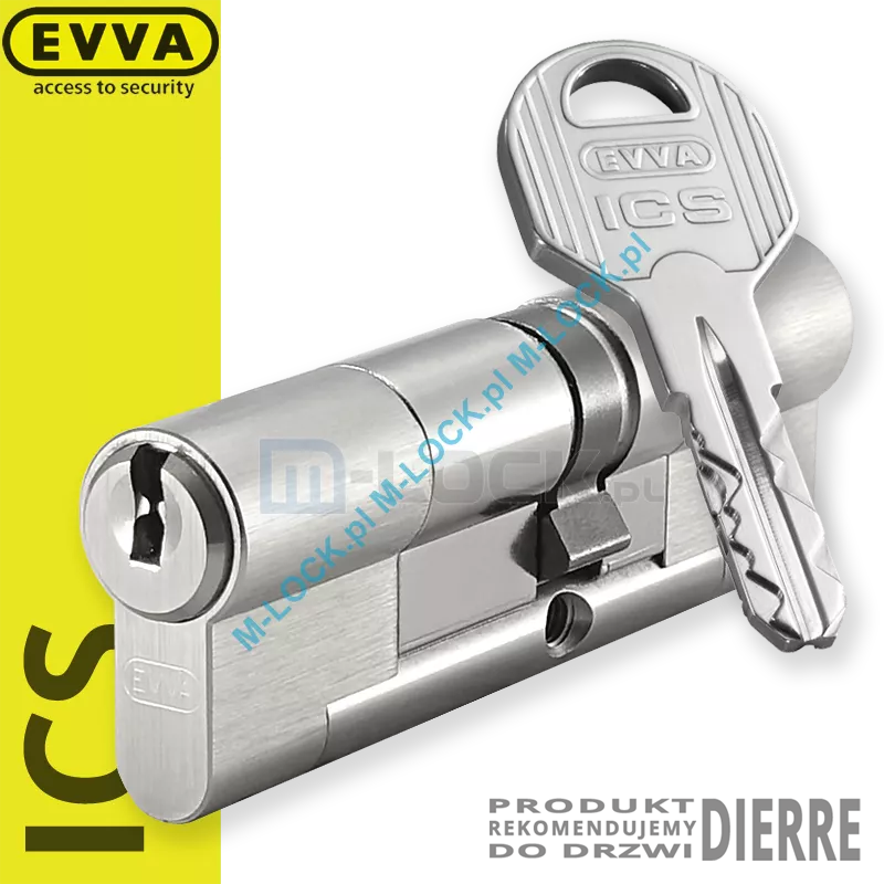 EVVA ICS 41/51NN (92 mm), wkładka patentowa do drzwi Dierre