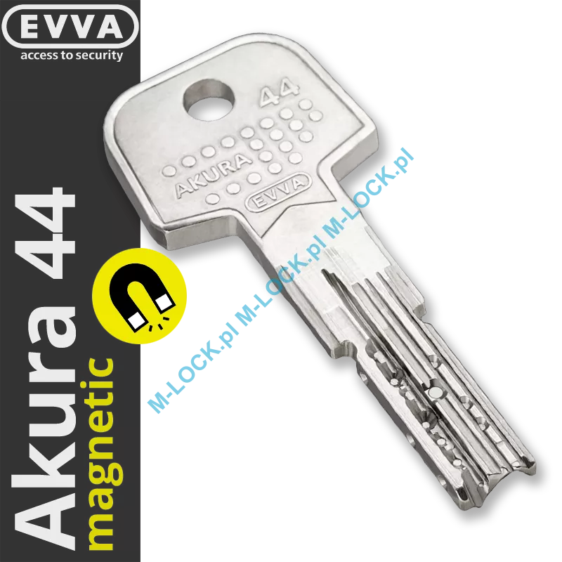 EVVA Akura 44 MAGNETIC, dorobienie klucza HALS do karty (profil 192TB)