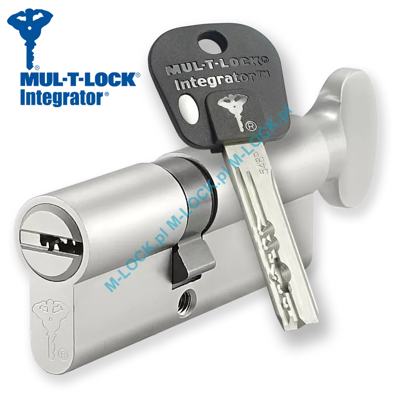 MUL-T-LOCK Integrator 35/45G1NN (80 mm), wkładka patentowa z pokrętłem