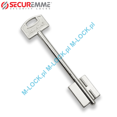 SECUREMME 60 mm, klucz surowy-dwupiórowy