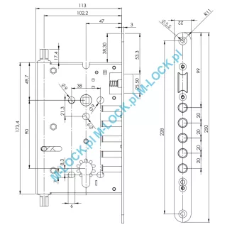 ROM-8 Z5-A, zamek do drzwi JUWENT, JAKRA - 4