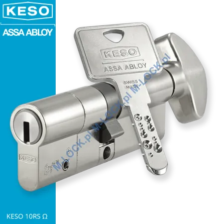 KESO 10RS Omega 45/45G2NN (90 mm), wkładka patentowa z pokrętłem