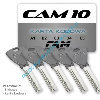 CAM 10 33/48ZN (76 mm), wkładka patentowa wkładka patentowa do drzwi WITEX Superlock - 3