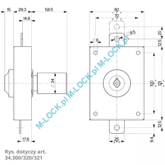 MOTTURA 34.320 blokada rozporowa na klucz typu POMPA - 7