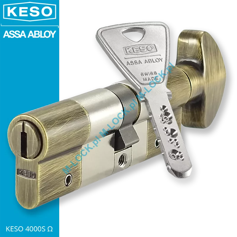 KESO 4000S Omega A.505 50/40G2NOG (90 mm), wkładka patentowa z pokrętłem