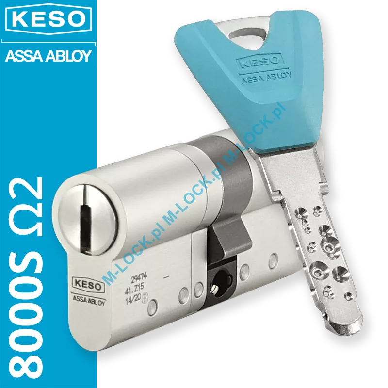 KESO 8000S Omega2 - wkładka patentowa, kolorowe klucze (konfigurator)