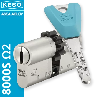 KESO 8000S Omega2 - wkładka patentowa z zębatką, kolorowe klucze (konfigurator)