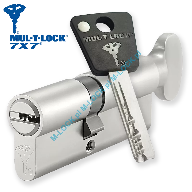 MUL-T-LOCK 7X7 35/45G1NN (80 mm), wkładka patentowa z gałką