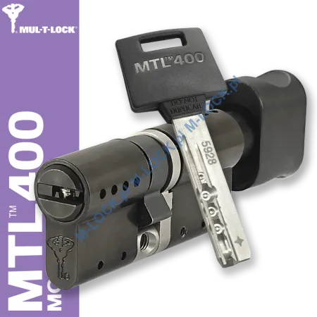 MUL-T-LOCK MTL 400 Modular / Classic PRO 31/40G2NB (71 mm), wkładka patentowa z pokrętłem - black nickel