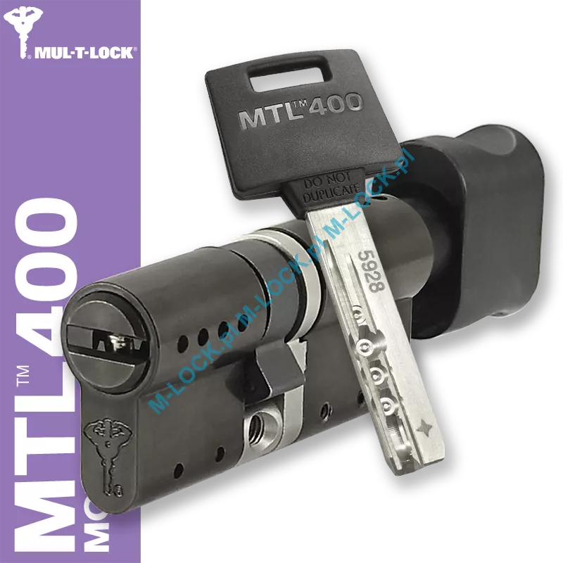 MUL-T-LOCK MTL 400 Modular / Classic PRO 31/40G2NB (71 mm), wkładka patentowa z pokrętłem - black nickel