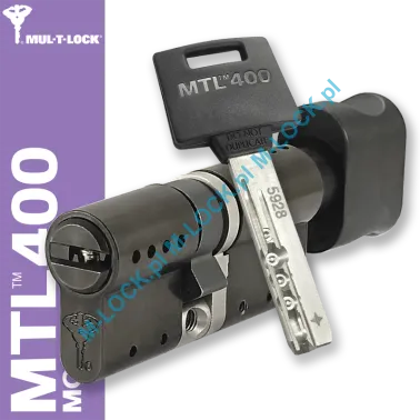 MUL-T-LOCK MTL 400 Modular / Classic PRO 31/40G2NB (71 mm), wkładka patentowa z pokrętłem - black nickel