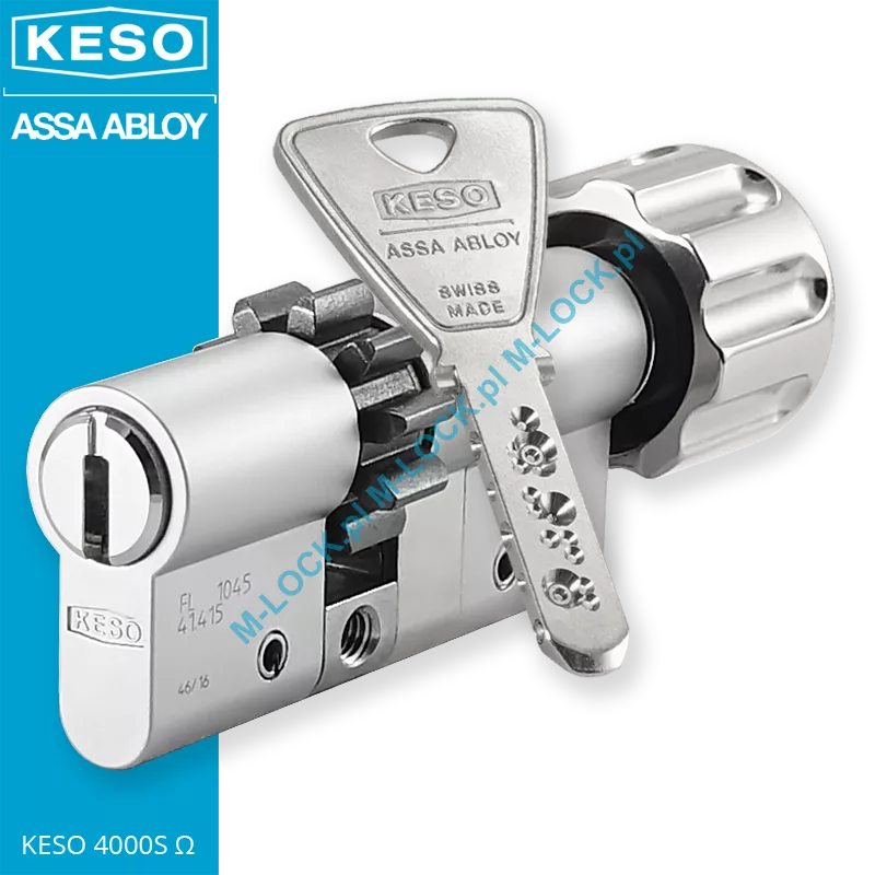 KESO 4000S Omega A.505 30/40G1ZN (70 mm), wkładka patentowa z gałką