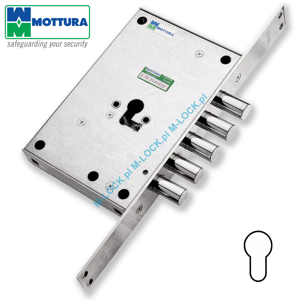 MOTTURA 85.782, zamek jednopunktowy na wkładkę (bez funkcji klamki)
