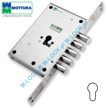 MOTTURA 85.782, zamek jednopunktowy na wkładkę (bez funkcji klamki)