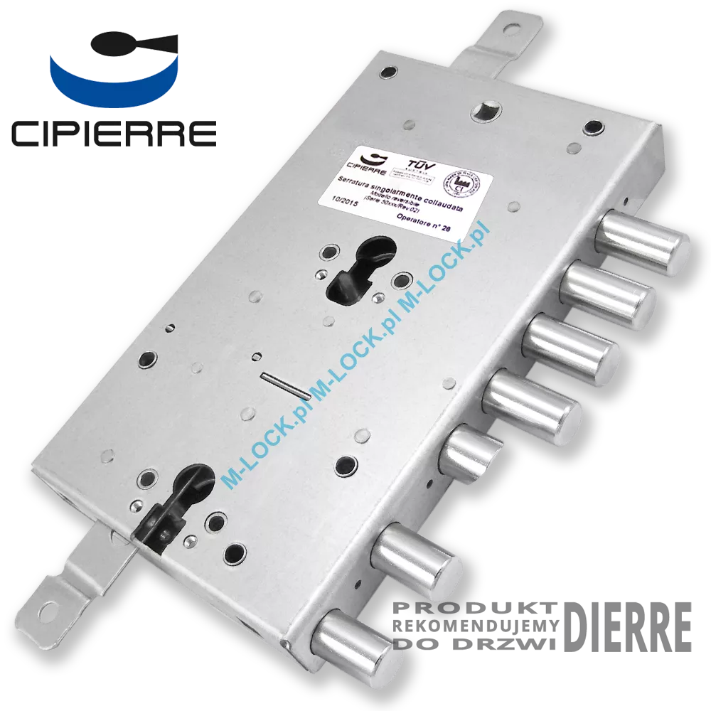 CIPIERRE 702.28N-2 zamek centralny-rozporowy do drzwi DIERRE