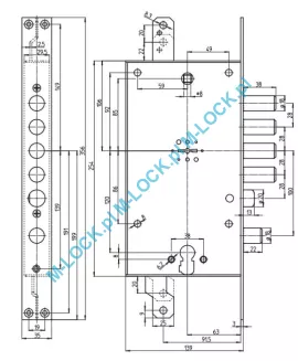 CR Serrature DUAL-51 zamek centralny-rozporowy, dwusystemowy - 4