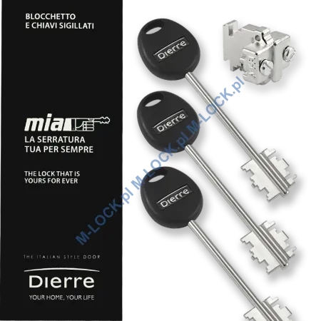 MIA M119-3 design, wkładka do drzwi DIERRE (3 klucze 125 mm)