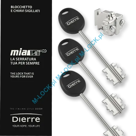 MIA M119-3 design, wkładka do drzwi DIERRE (3 klucze 125 mm)