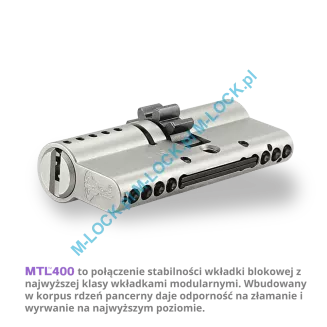 MUL-T-LOCK MTL400 (40/55ZN - 95 mm), wkładka patentowa do drzwi WITEX Super-Lock - 4
