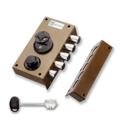 MOTTURA 20.517 zamek na klucz dwupiórowy z zatrzaskiem