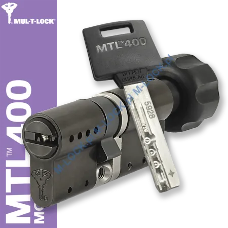 MUL-T-LOCK MTL 400 Modular / Classic PRO 31/40G3NB (71 mm), wkładka patentowa z pokrętłem - black nickel