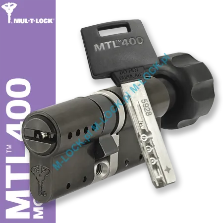 MUL-T-LOCK MTL 400 Modular / Classic PRO 31/40G3NB (71 mm), wkładka patentowa z pokrętłem - black nickel
