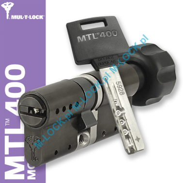 MUL-T-LOCK MTL 400 Modular / Classic PRO 31/40G3NB (71 mm), wkładka patentowa z pokrętłem - black nickel
